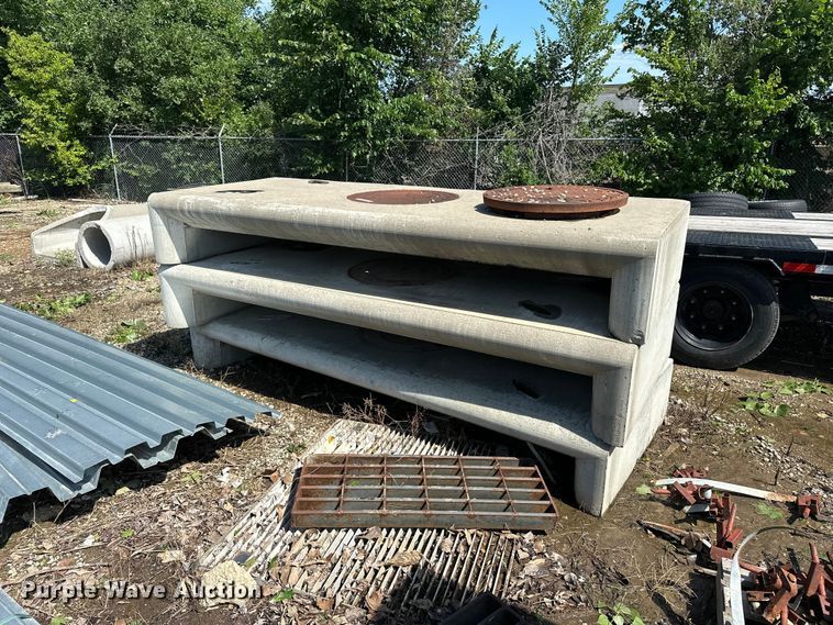 (3) concrete drainage inlets