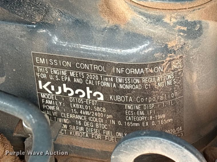 image for item ET0113 2020 Kubota U25 mini excavator