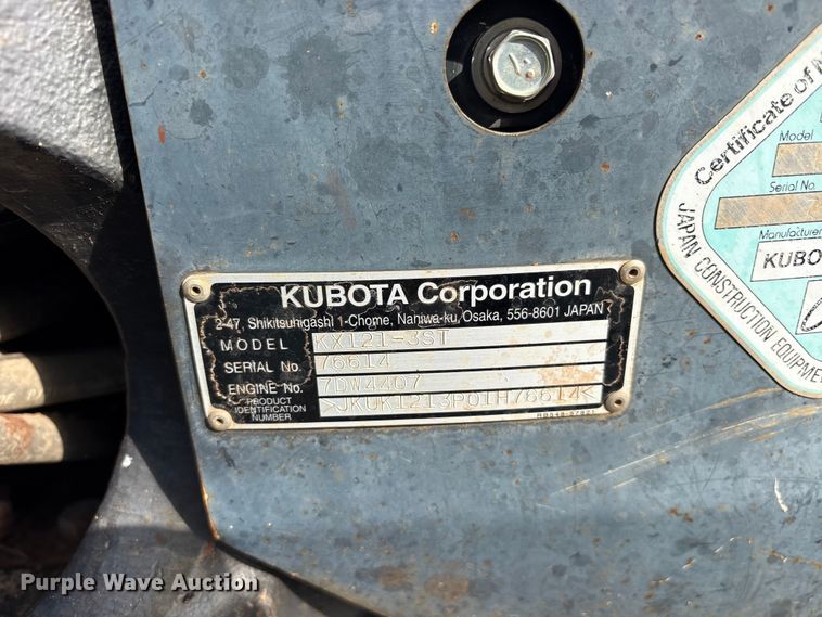 image for item ET0115 2013 Kubota KX121-3 mini excavator