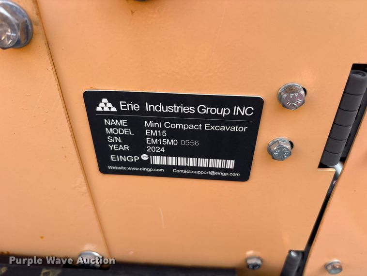image for item ET0168 2024 Erie EM15 mini excavator