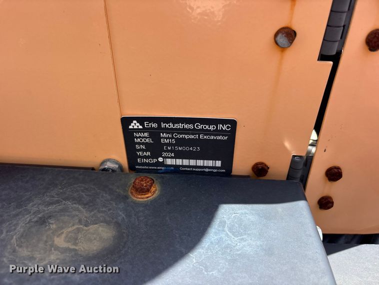 image for item ET0169 2024 Erie EM15 mini excavator