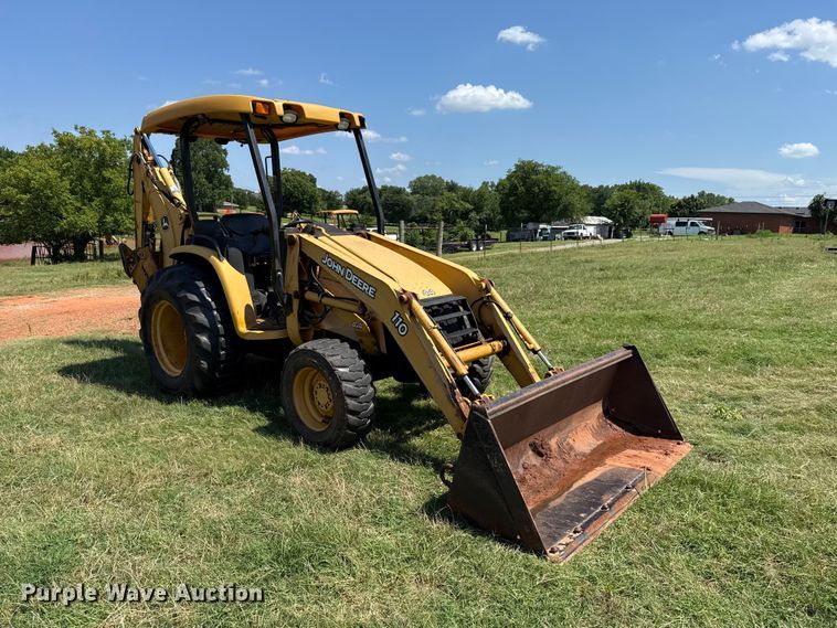 image for item ET6457 2004 John Deere 110 backhoe