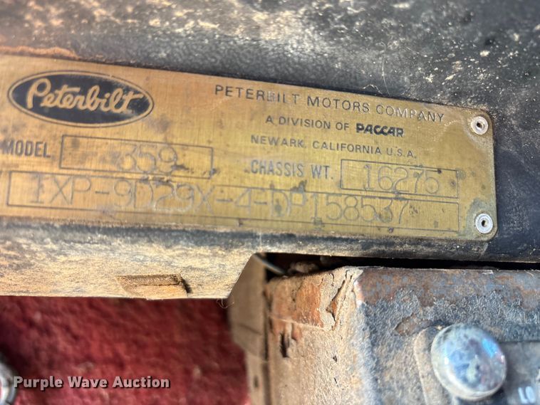 image for item EU5707 1983 Peterbilt 359 dump truck