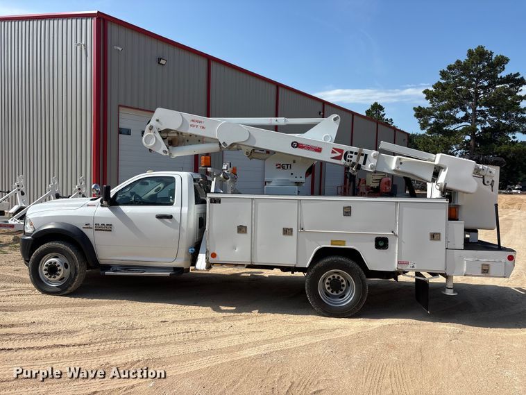 image for item EU5777 2017 RAM 5500 bucket truck
