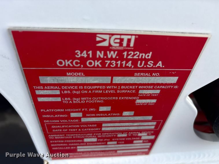 image for item EU5777 2017 RAM 5500 bucket truck