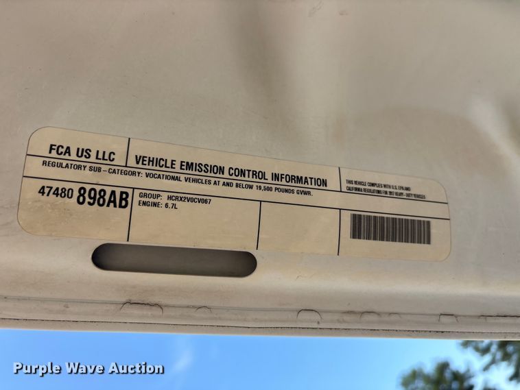 image for item EU5777 2017 RAM 5500 bucket truck
