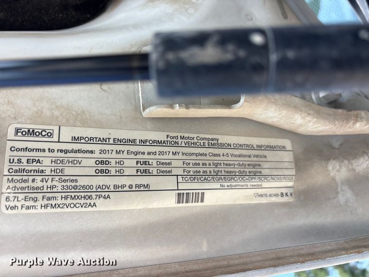 image for item EU5778 2017 Ford F550 bucket truck