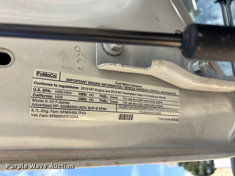 image for item EU5779 2019 Ford F550 bucket truck