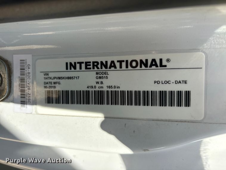 image for item EU5780 2019 Chevrolet GM515 bucket truck