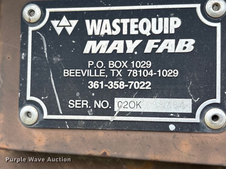 image for item EU5822 Wastequip May Fab roll-off dumpster