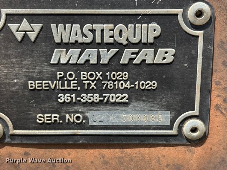 image for item EU5823 Wastequip May Fab roll-off dumpster