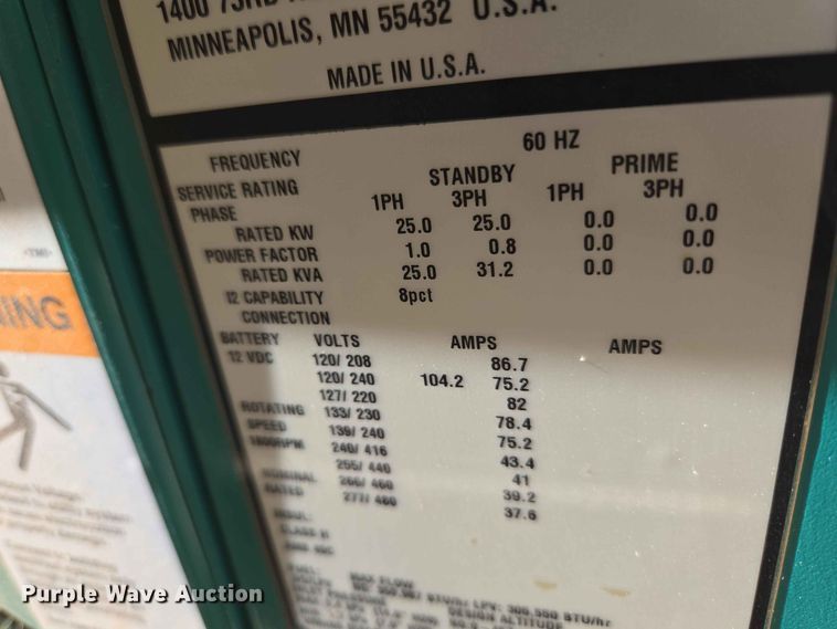 image for item EW0469 Cummins GGMB-1400104 generator