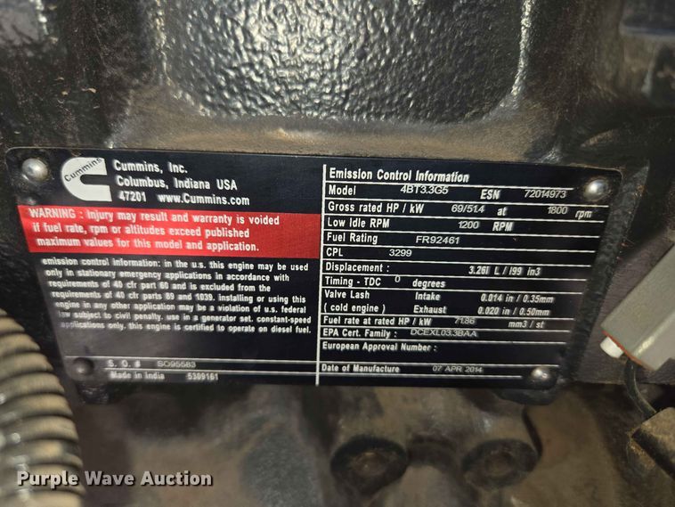 image for item EW0473 Cummins C35 D6 generator