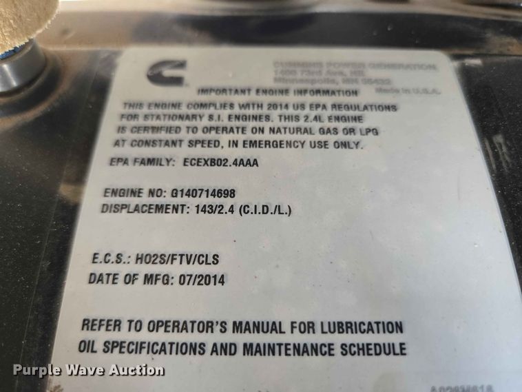 image for item EW0478 Cummins C36 N6 generator