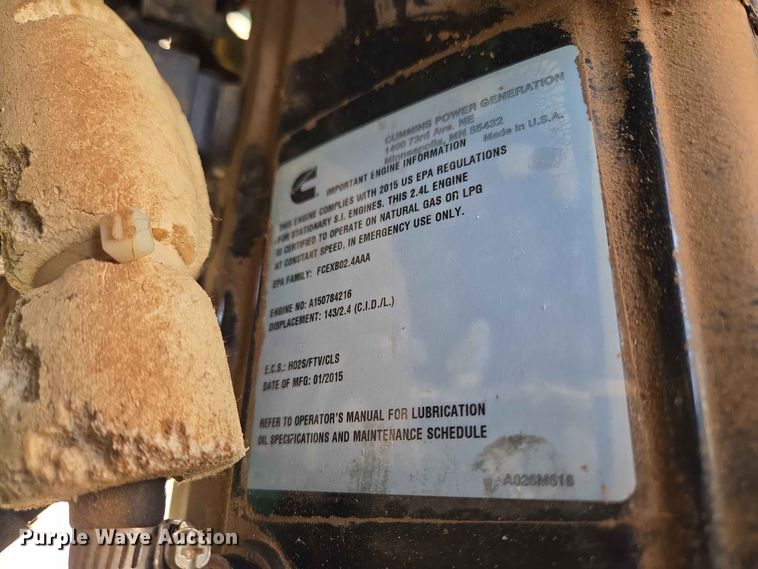 image for item EW0480 Cummins C25 N6 generator