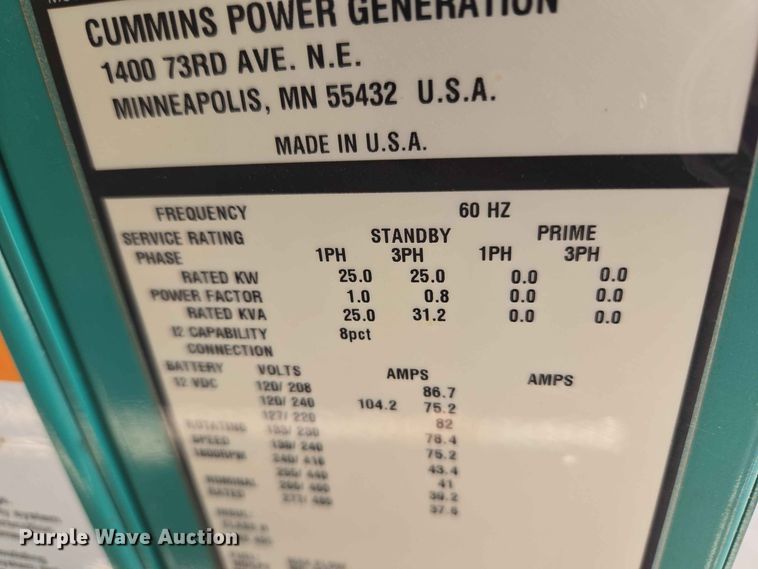 image for item EW0487 Cummins GGMB-1328084 generator