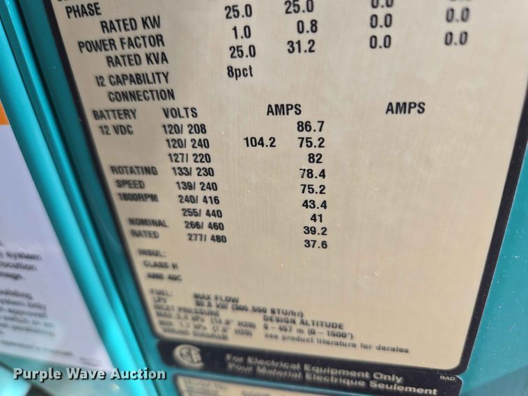 image for item EW0488 Cummins GGMB-1408155 generator