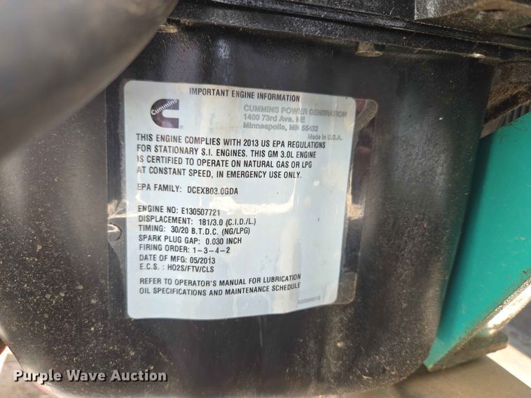 image for item EW0489 Cummins GGMB-1328084 generator