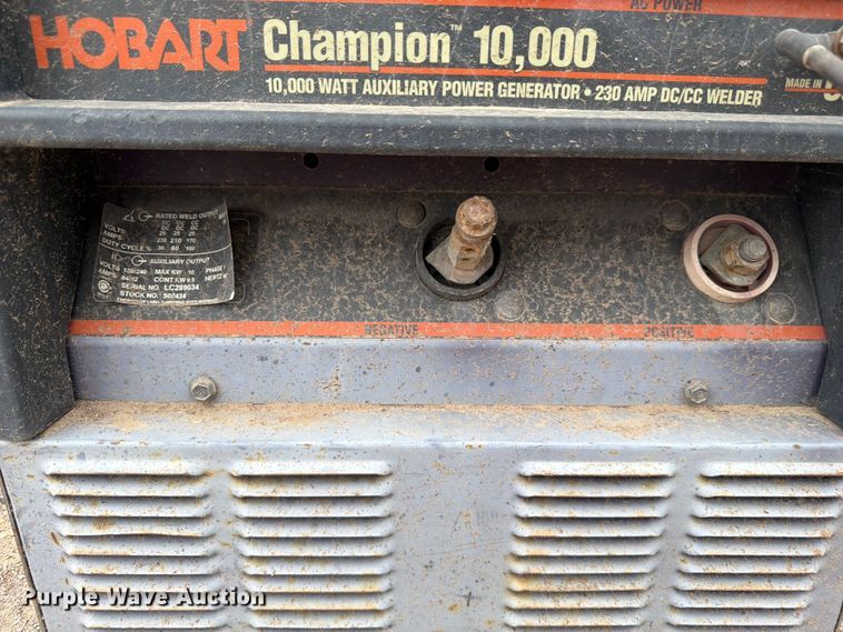 image for item EW2137 (2) Hobart Champion 10,000 welder/generator