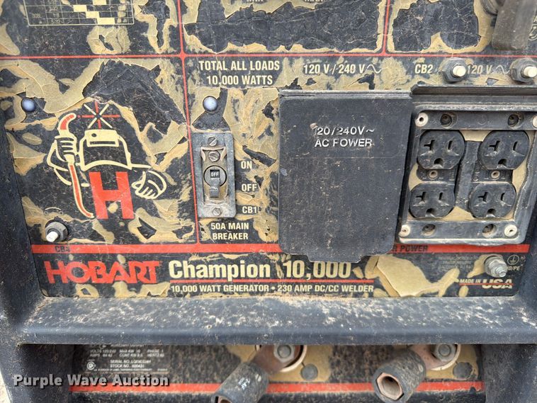 image for item EW2137 (2) Hobart Champion 10,000 welder/generator