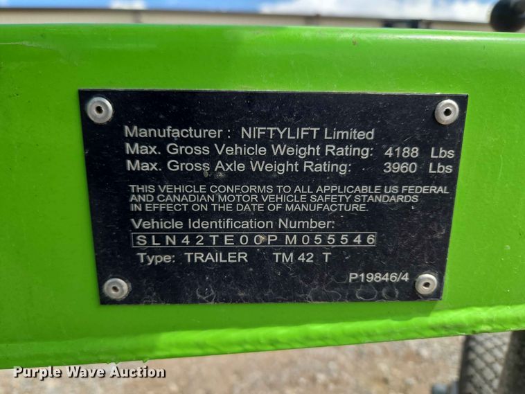 image for item EW8509 2023 Nifty TM42TE MK1B boom lift