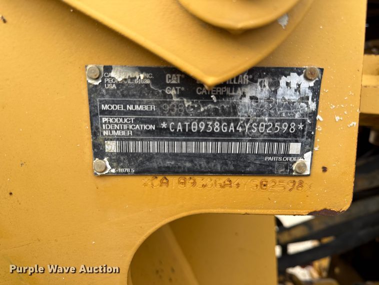 image for item EX2053 2002 Caterpillar 938G wheel loader