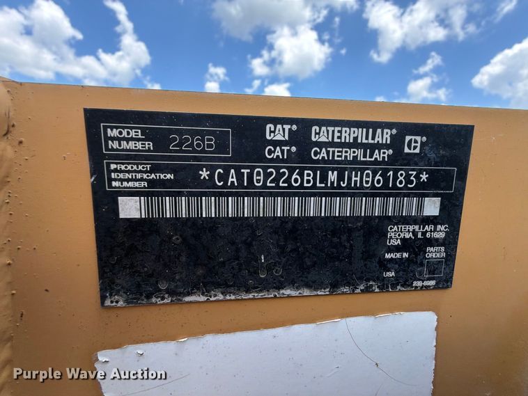 image for item EX2550 2006 Caterpillar 226B skid steer loader