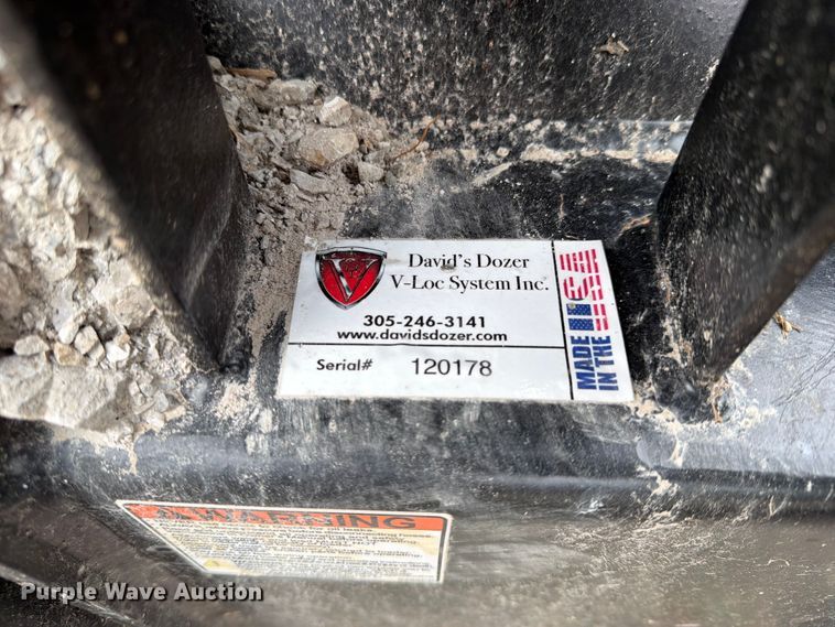 image for item EX4035 David's Dozer V-Loc System Inc. V-Loc Blade skid steer dozer blade