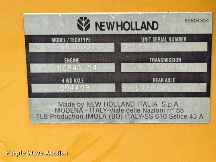 image for item FB5741 1999 New Holland 555E backhoe