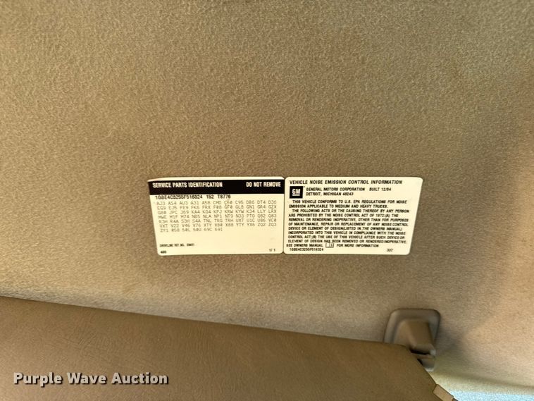 image for item FB5743 2005 Chevrolet C4500 dump truck