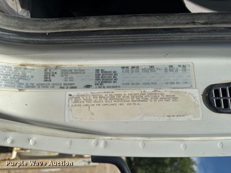 image for item FB5757 1999 Sterling L8513 ready mix truck