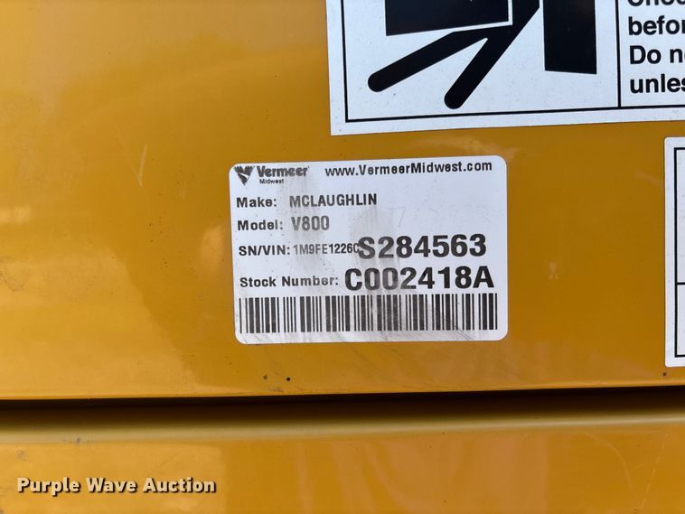 image for item FC1892 2012 Vermeer V800LE-HD410 vacuum excavator