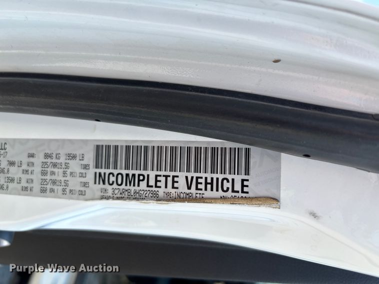 image for item FC1902 2017 RAM 5500 utility / service truck