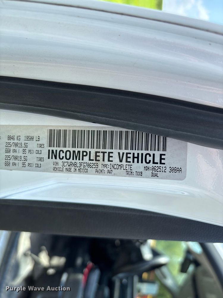image for item FC1903 2015 RAM 5500 utility / service truck