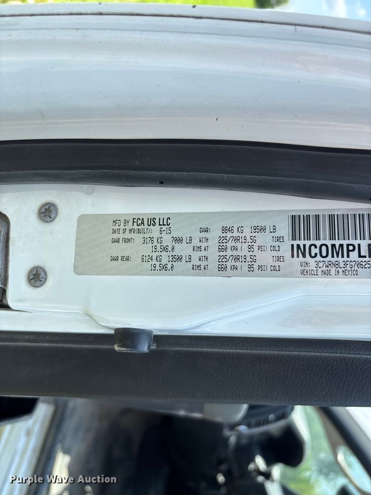 image for item FC1903 2015 RAM 5500 utility / service truck