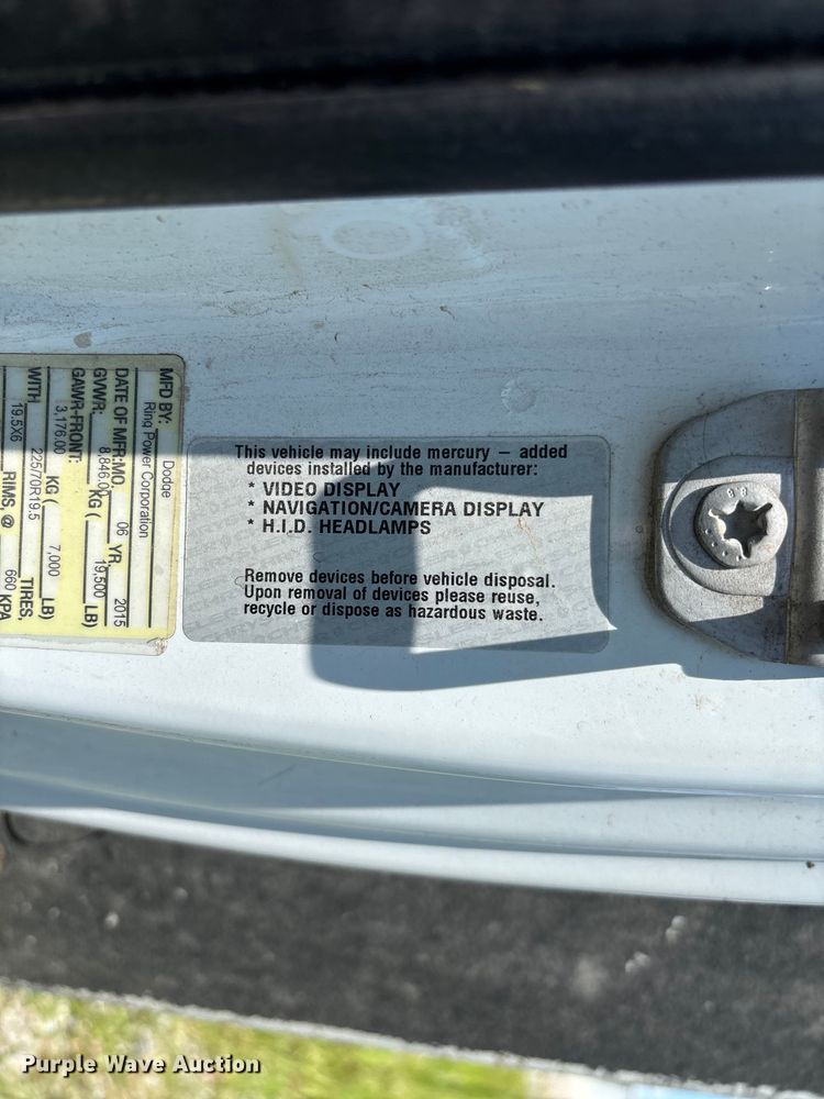 image for item FC1903 2015 RAM 5500 utility / service truck
