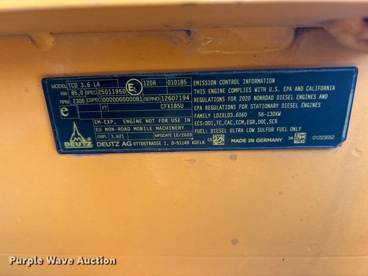 image for item FC2506 2021 Mustang by manitou 3200VT tracked skid steer loader