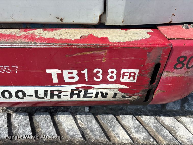 image for item FG0527 2012 Takeuchi TB138FR mini excavator