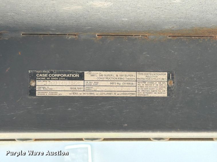 image for item FI0282 1997 Case 580L backhoe