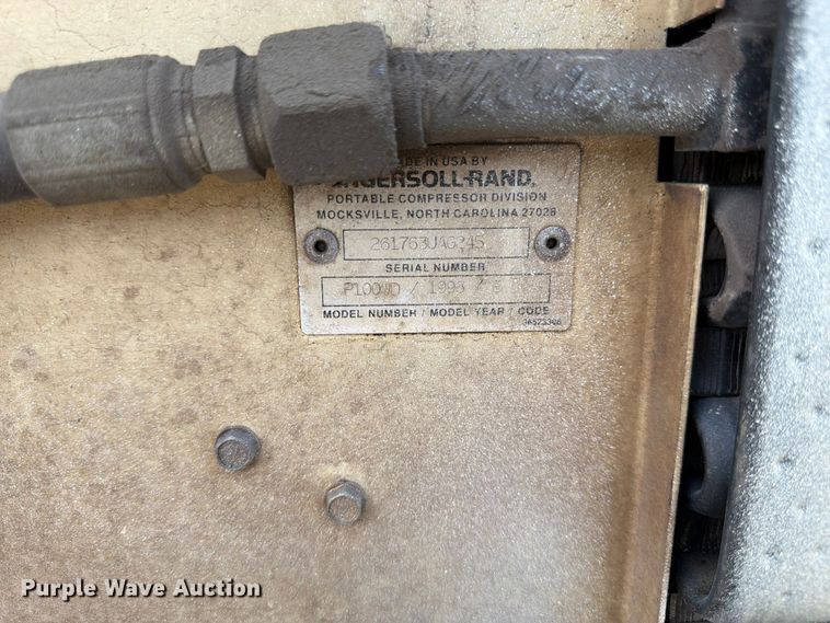 image for item FK3157 1996 Ingersoll Rand P100WD air compressor