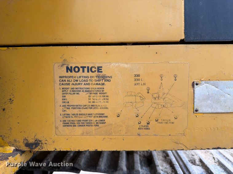 image for item FK3183 1993 Caterpillar 330L excavator