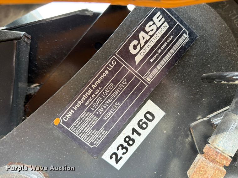 image for item FN2506 2022 Case SV340B skid steer loader