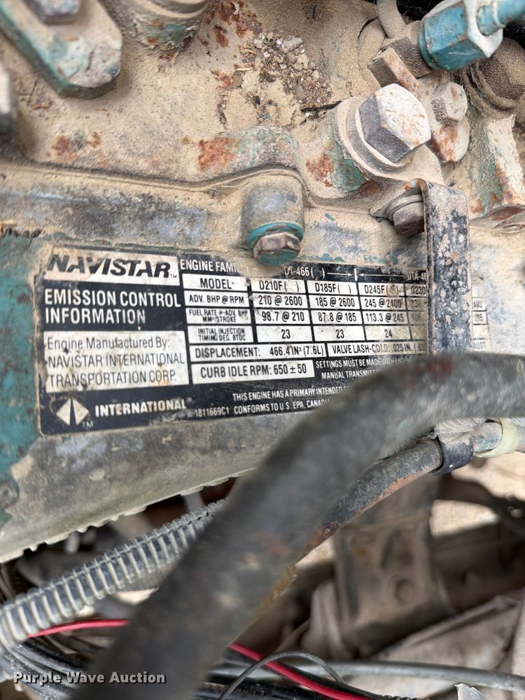 image for item FN5747 1989 Navistar F-2554 dump truck