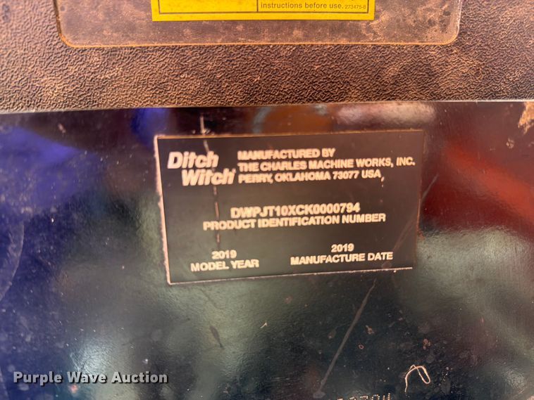 image for item FN5753 2019 Ditch Witch JT10 directional boring unit