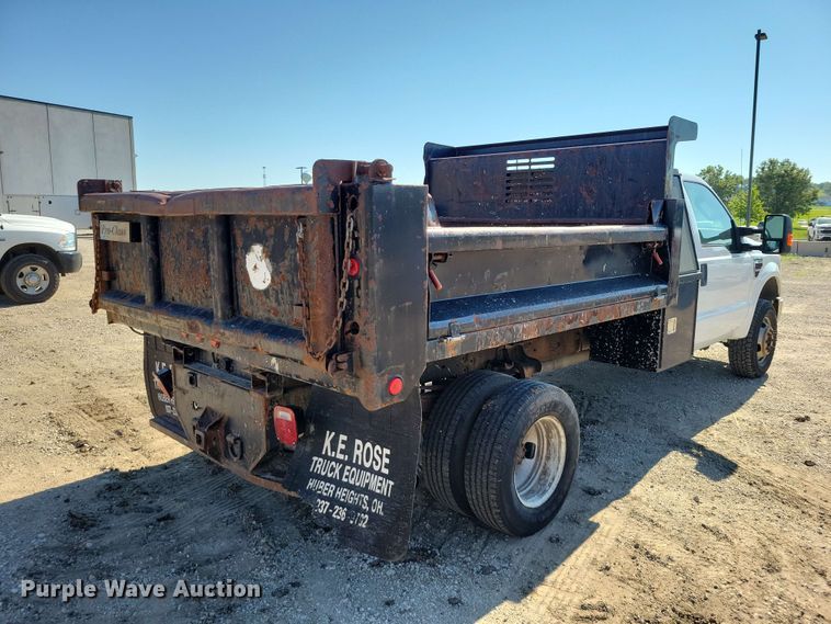 image for item FU0030 2008 Ford F350 Super Duty dump bed pickup truck