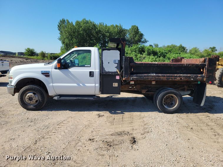 image for item FU0030 2008 Ford F350 Super Duty dump bed pickup truck