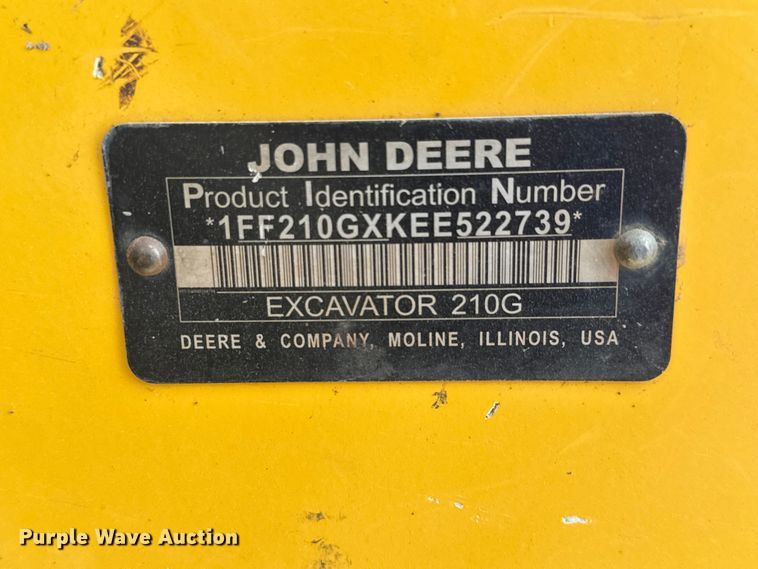 image for item HI9386 2014 John Deere 210G LC excavator