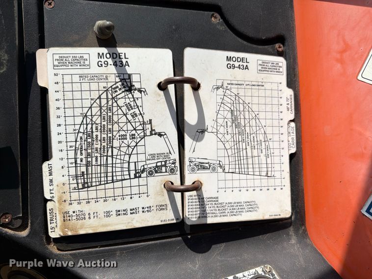 image for item MZ9719 2007 JLG G9-43A telehandler
