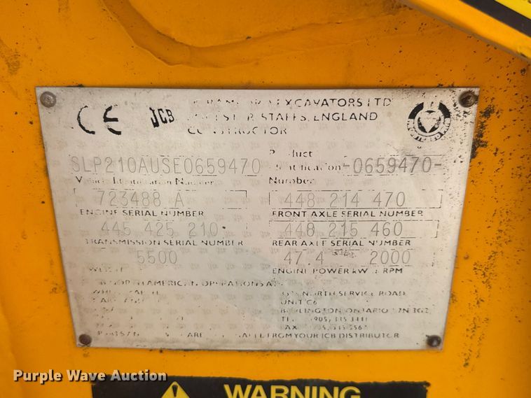 image for item NJ9254 JCB 210SU landscape tractor