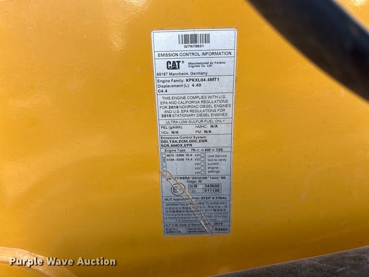 image for item YA3383 2019 Caterpillar 416F2 backhoe